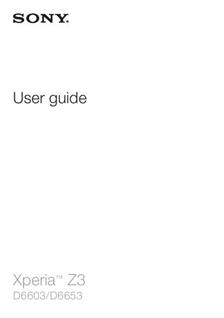 Sony Xperia Z3 manual. Tablet Instructions.